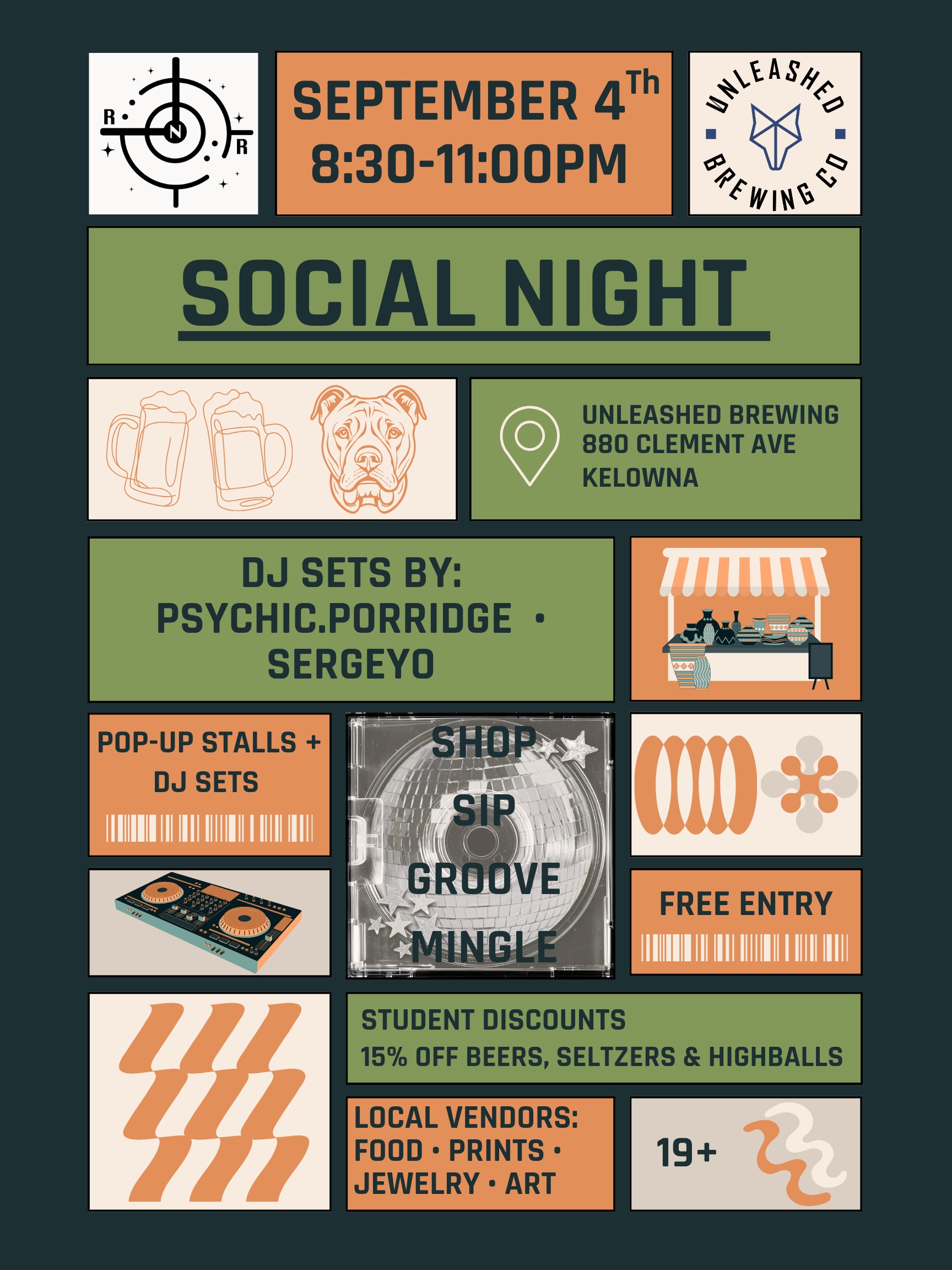 Social Night — Night Market poster